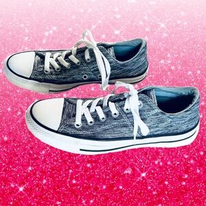 Cute! Women’s Converse All Star Silvery Black Metallic Sneakers Athletic Shoes 7